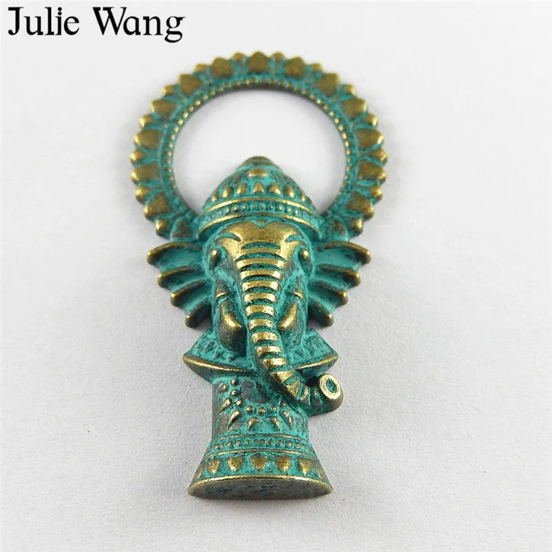 Julie Wang 10 шт. античные зеленые Бронзовые Подвески винтажные подвески в виде носа