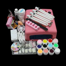 Hot Sale Pro 36W UV GEL Pink Lamp & 12 Color UV Gel Nail Art Tool Kits Sets BTT-93