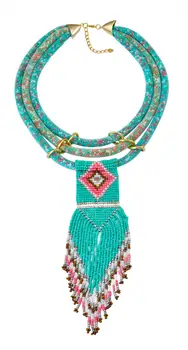 

African Resin Beaded Tassel Long Statement Maxi Necklace Choker Collier For Women Gifts Maasai Tribal Ethnic Bohemian Jewelry.