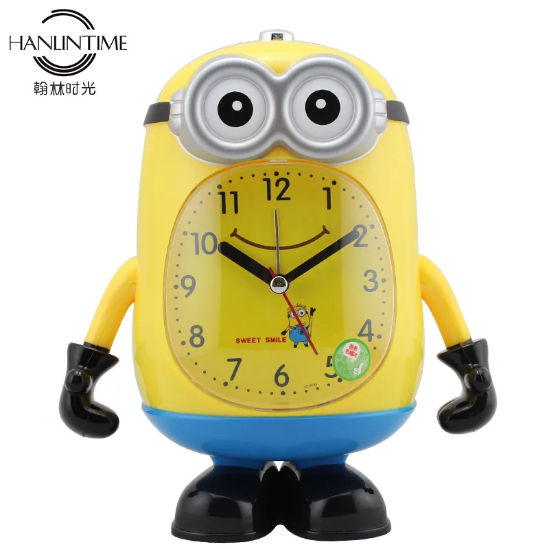 

Home Decor Desktop Clocks Cartoon Lovely Creative Student Bedside Quartz Movement Multi-function Silent Alarm Clock