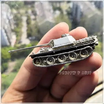 Медь 1/144 N масштаб panzerkampfwgen Тигр V пантера Тигр панцирный Танк Второй мировой войны военная модель украшения подарок игрушка собрать - Цвет: Tiger model