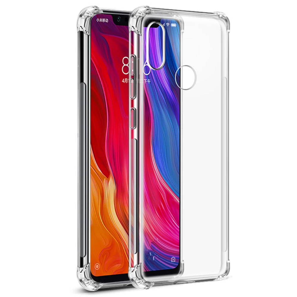 Для Xiaomi Mi8 6 5X 6X 5C 5S note 3 тонкий кристально прозрачный мягкий противоударный чехол Mi
