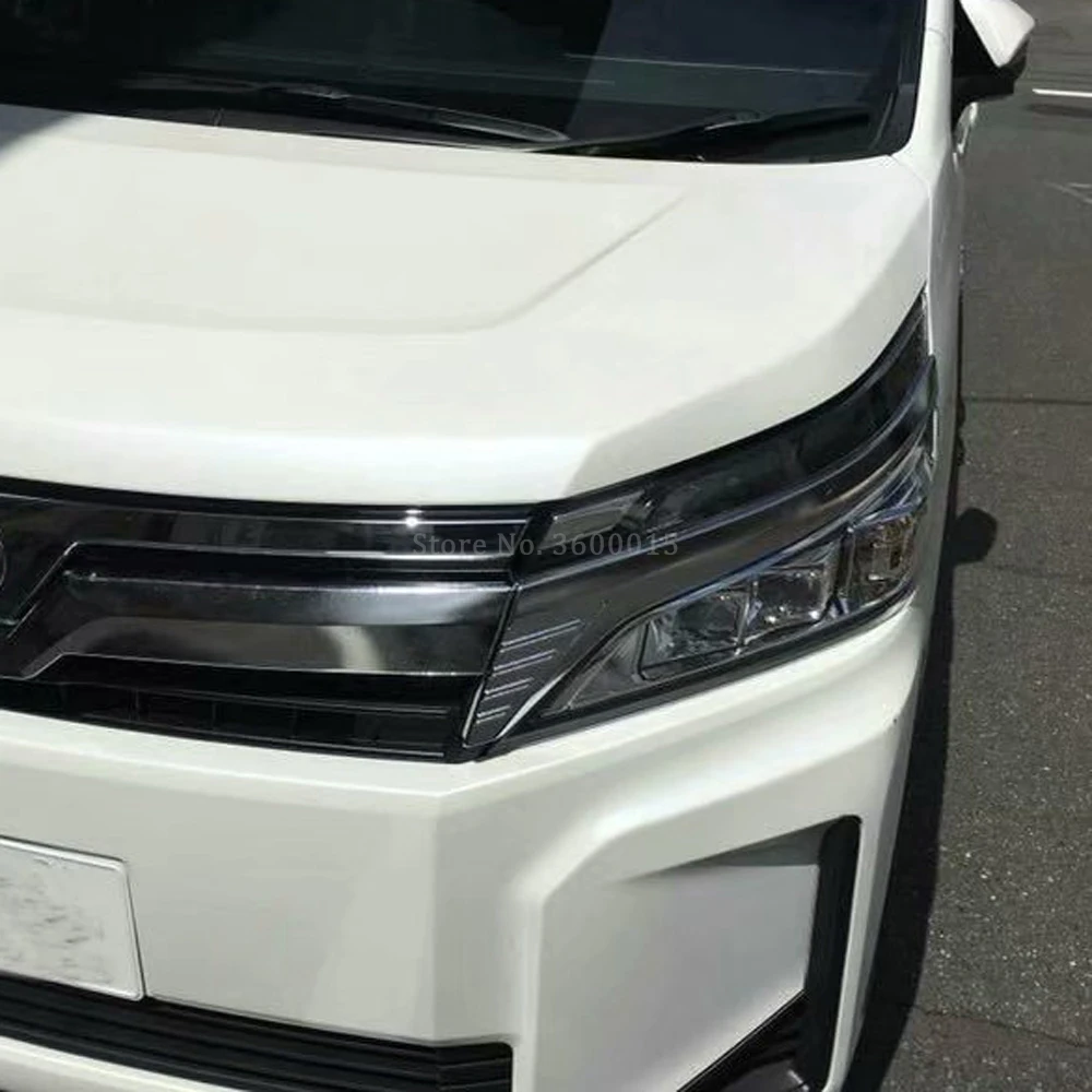 

For Toyota Noah Voxy R80 Mid-2017-2019 Facelifted Accessories Headlight Eyelid Head Light Eyebrow Head Lamp Covers Trim Molding