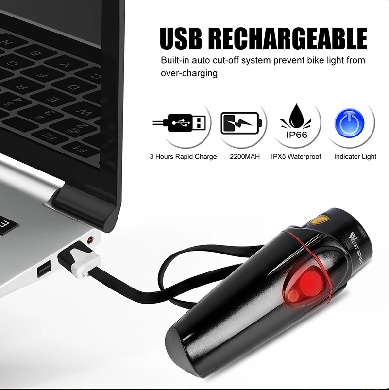 Perfect WEST BIKING Bicycle Light Set 350lm Induction Bike Headlight IPX5 Waterproof Torch For Cycling With Rear Back Warning Lamp 7 Perfect WEST BIKING Bicycle Light Set 350lm Induction Bike Headlight IPX5 Waterproof Torch For Cycling With Rear Back Warning Lamp 7