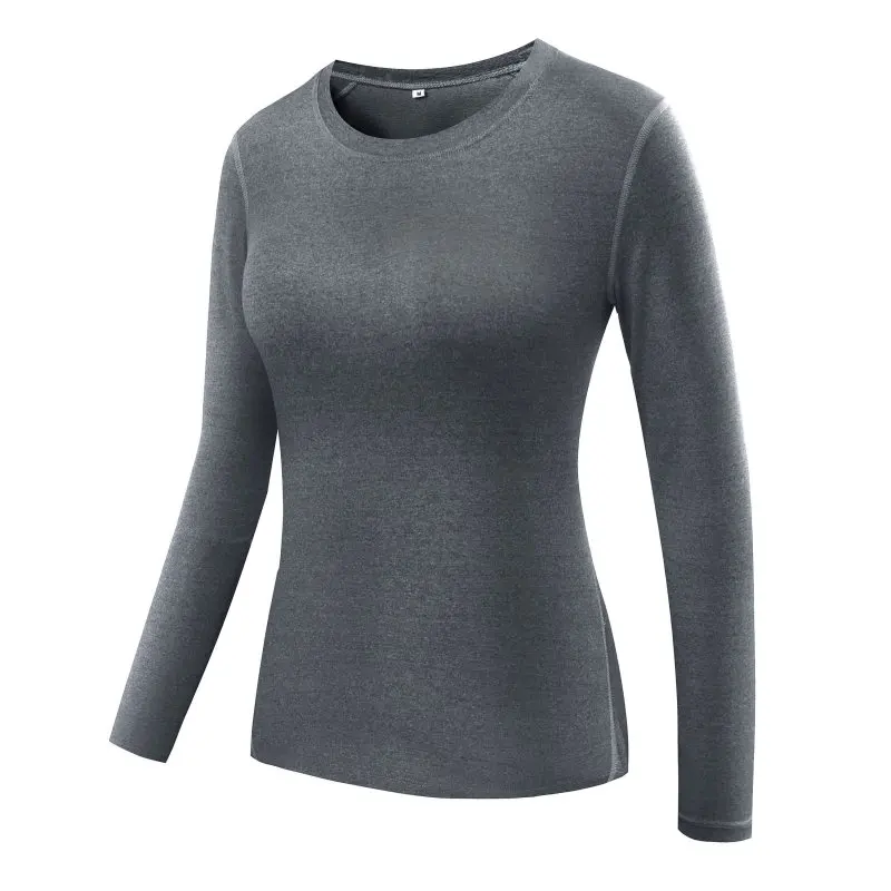 

2018 Spring Women Sports Compression Quick Dry Tights Skinny Shirt Tops Long Sleeve T-Shirts Ladies Clothing New Arrival
