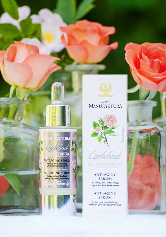 

MANUFAKT Anti-Aging Serum for Face Neck and Decolletage with Rose