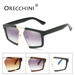 ORECCHINI пикантные Для женщин Винтаж Солнцезащитные очки градиент негабаритных высокое качество Для мужчин солнцезащитные очки черный lentes de