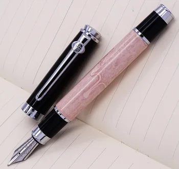 Duke Celluloid Red Fountain Pen Beautiful Quicksand Da Vinci Medium Nib Gift Pen