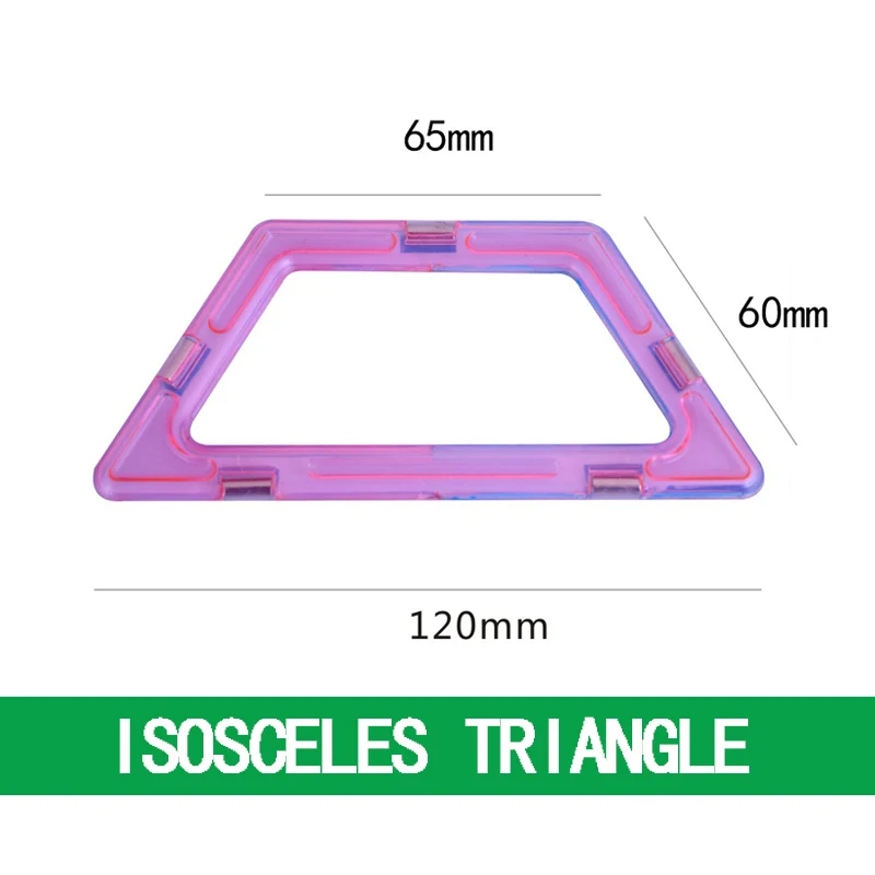

Isosceles Trapezoid Magnetic Blocks Toys Parts Square Accessories Building Bricks Kids Educational Toys For Children