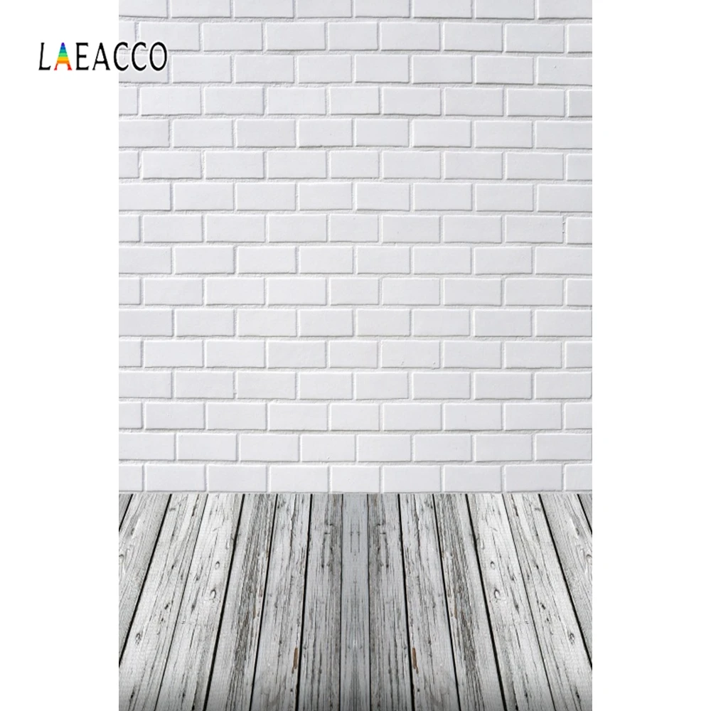 Laeacco White Brick Wall Wooden Board Old Style Plank Photography Backgrounds Customized Photographic Backdrops For Photo Studio Laeacco White Brick Wall Wooden Board Old Style Plank Photography Backgrounds Customized Photographic Backdrops For Photo Studio