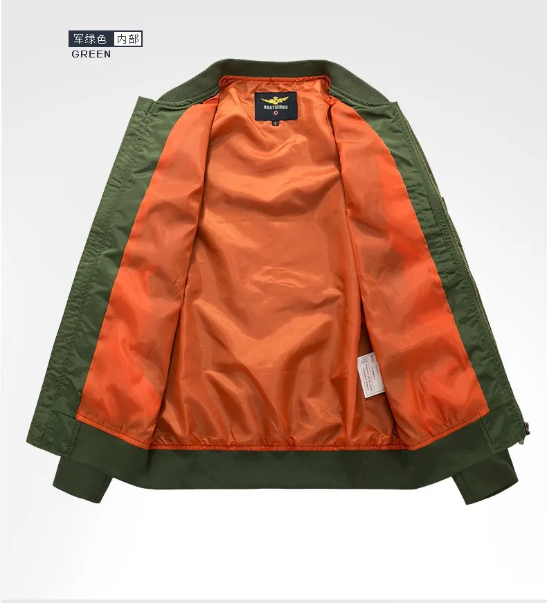 Spring& Autumn Men Bomber Flight Pilot Jacket Men Ma-1 Flight Jacket Pilot Air Force Male Army Military Motorcycle race coats