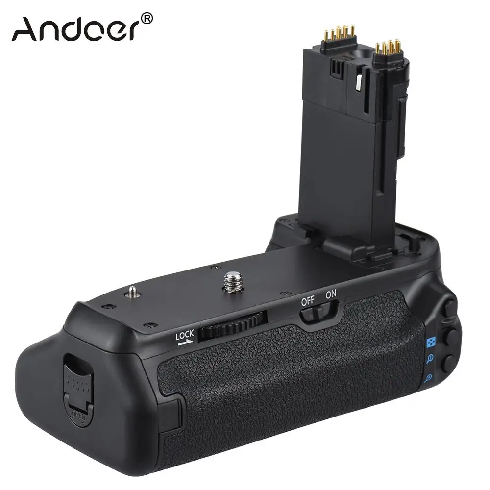 

Andoer BG-1T Vertical Battery Grip Holder for Canon EOS 70D/80D DSLR Camera Compatible with 2 * LP-E6 Battery
