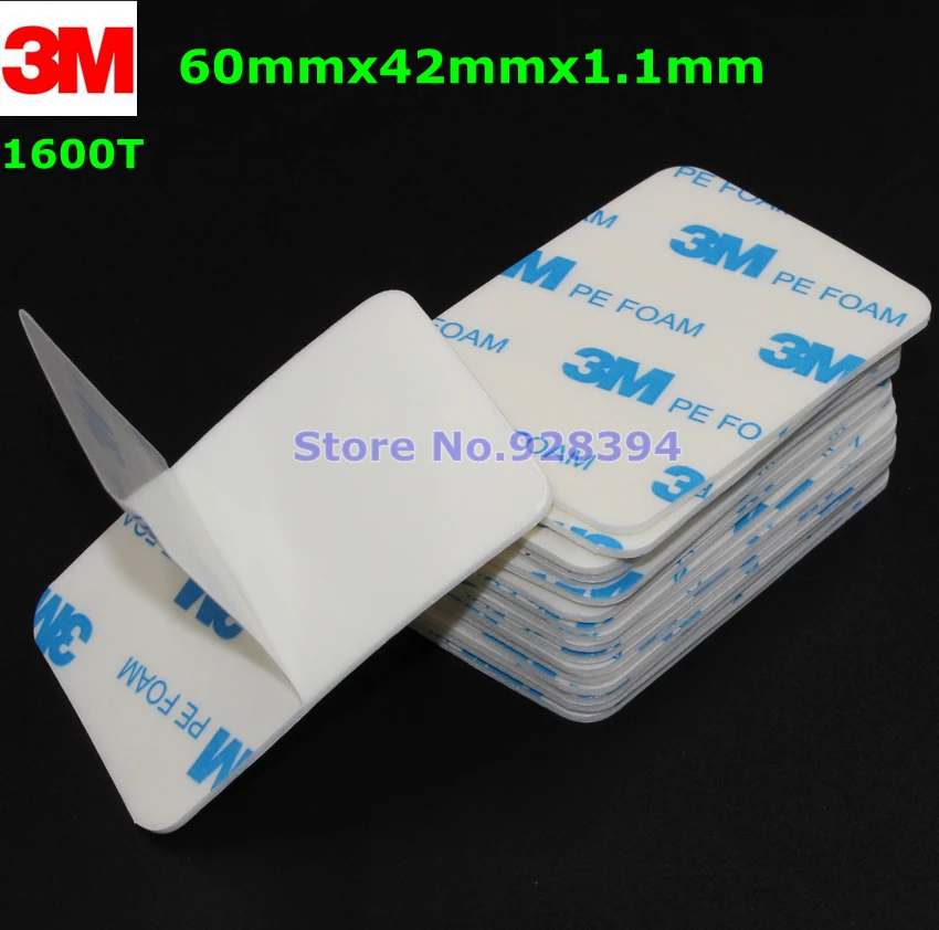 20pcs 3M 1600T White Double Sided Adhesive PE Foam Tape 1.1mmx