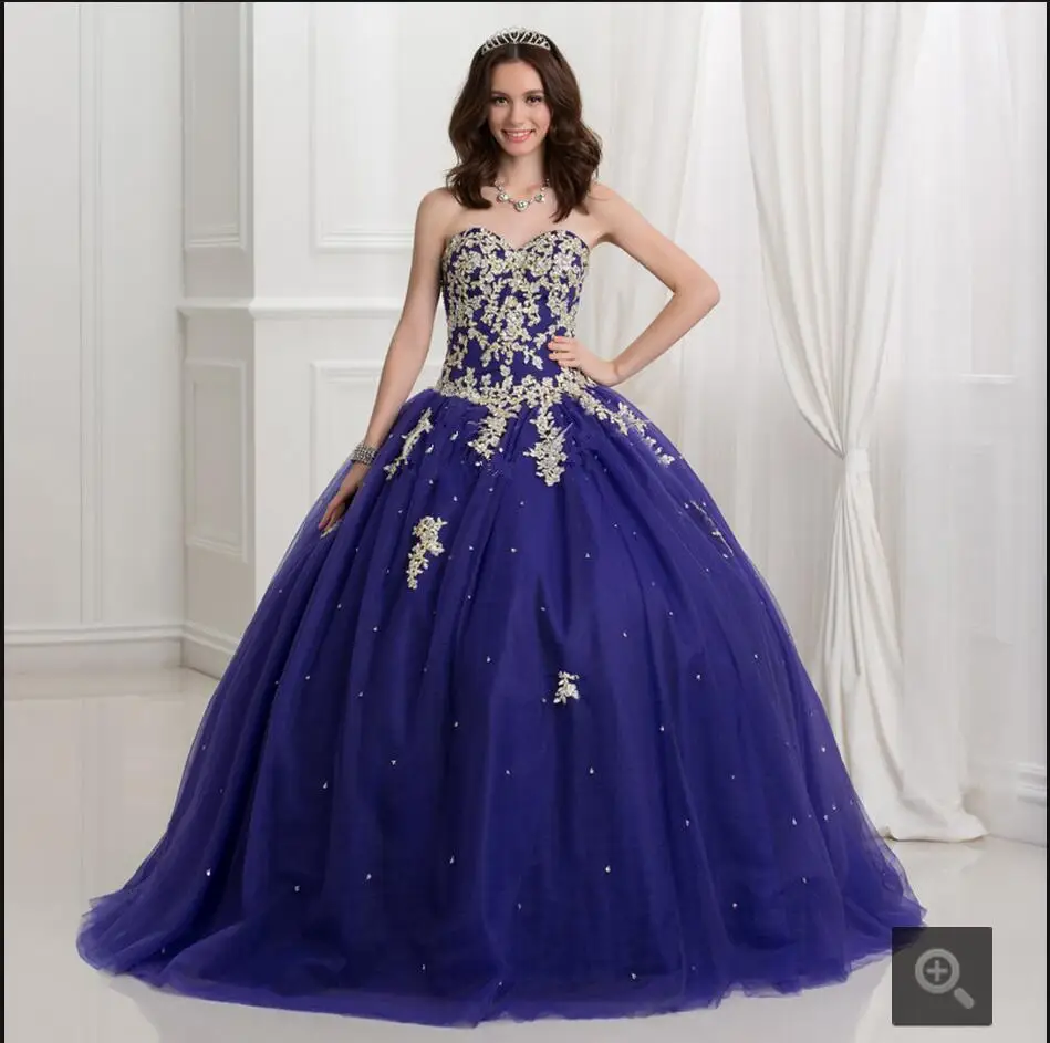 2017 новое поступление бальное платье темно-синего цвета Пышное Бальное Платье