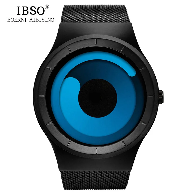 IBSO 2017 Mens font b Watches b font Brand Luxury Stainless Steel Mesh Strap Sport font