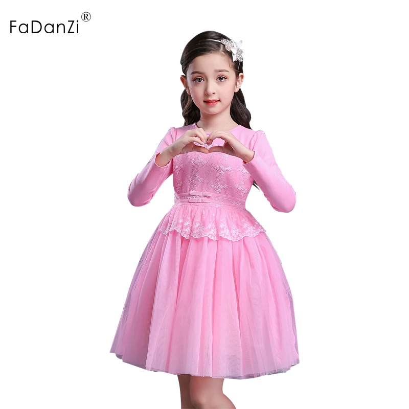 

2018 new children's dress Korean version of the mesh princess dress girl's clothes baby girl clothes knitted dresses for girls