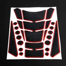 Mtsooning Motorcycle Universal Fuel Tank Pad Protector Sticker Decal 3D Dots Carbon Fiber Gel for Suzuki Kawasaki Honda Yamaha