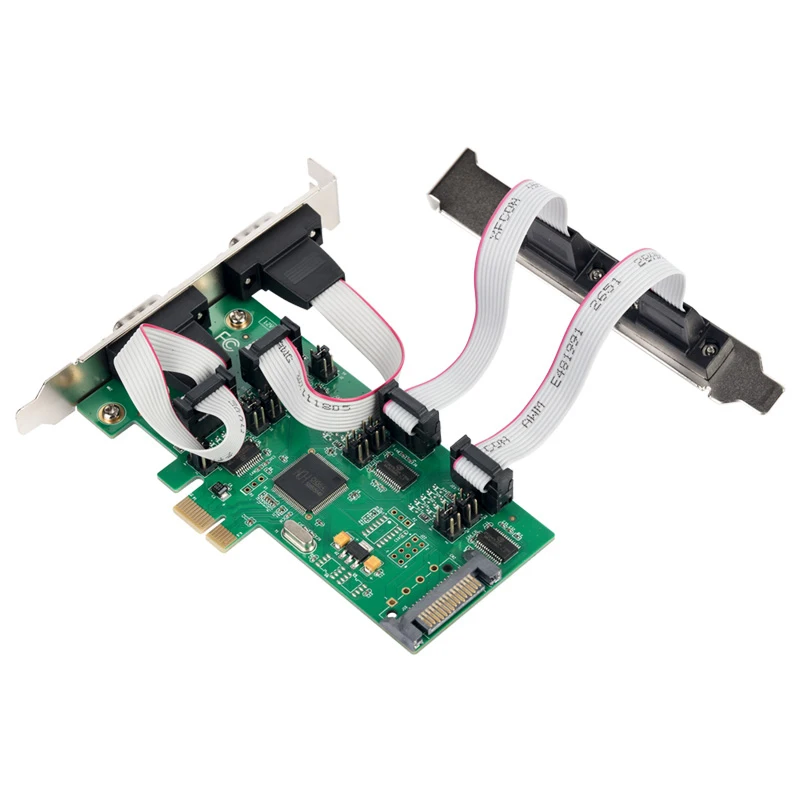Pci Express Portas de Placa Serial Industrial Multi Rs232 Db9 com Adaptador de Porta para Equipamento de Monitoramento de Redes Serial - Imagem 3