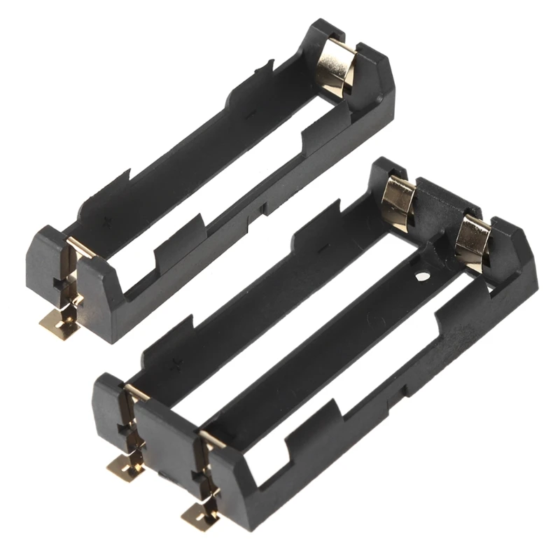 

1 PC 2x 18650 Series Batteries Holder Box Storage Case Container With Bronze Pins