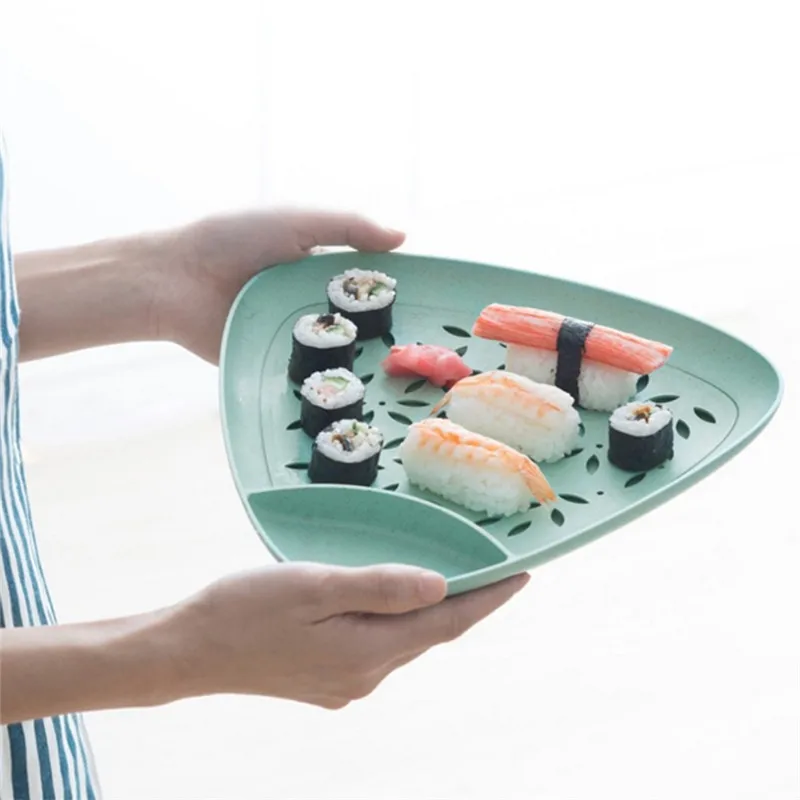 Пшеничный соломенный поднос для пельменей с уксусом блюдо домашний кухонный обеденный поднос суши закуски фруктовые блюда Тарелка удобнее чистить