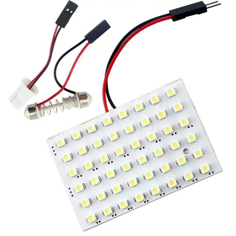 YM E-Bright 50 шт панель 1210 48 SMD 3528 Светодиодный светильник фестон купольная лампа T10+ фестон-адаптер