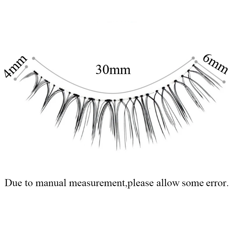 4 пары ручной заточки накладные ресницы натуральные Реалистичные Обнаженные Макияж Прозрачные Пластиковые терьер Поддельные ресницы