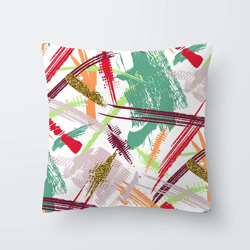 Polyester Pillowcase Home Decorative zara*women New Pillow Cases Leaf pattern Printed Pillow Case Cover Square 45cm*45cm 1pcs