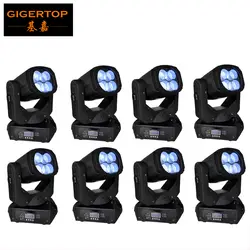 Tiptop Новое поступление 8 шт./лот 4*25 Вт LED супер луч света multi луч большой 4 глаз Moving Head свет контроллер 130 Вт DMX в & Выход