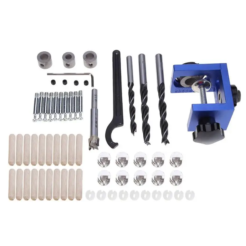 

11pcs/set Mini Pocket Hole Jig Kit Wood Working Step Drill Bit Punching Hand Tool Set Wood Work Tool Set High Quality