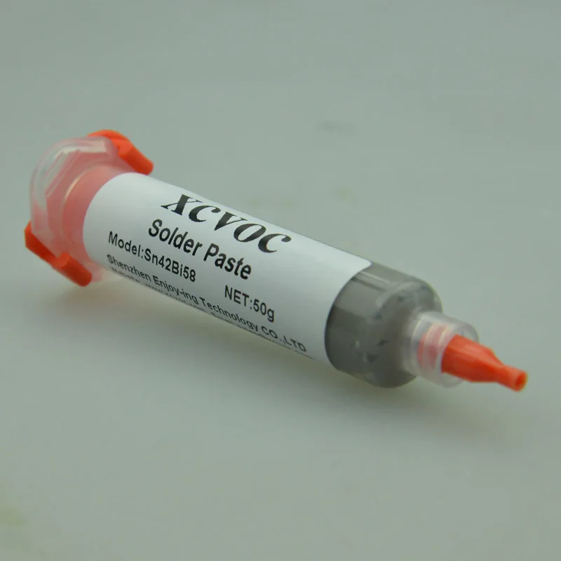 

Solder Paste 6337 BGA Flux Paste Soldering Tin Cream Grease Lead-free Low Temperature SMT Melting Point 138C Sn42Bi58 50g 500g