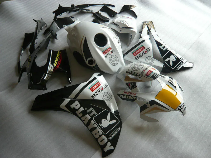 Набор обтекателей для HONDA CBR1000RR 08 09 10 11 CBR 1000RR 2008 2009 2011 ABS белый черный набор +