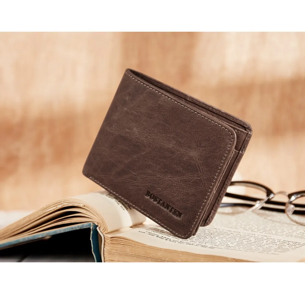 BOSTANTEN мужской ID/кредитный держатель для карт, двойной передний карман, кошелек с коробкой, RFID Блокировка, бизнес-держатель для карт, натуральная кожа