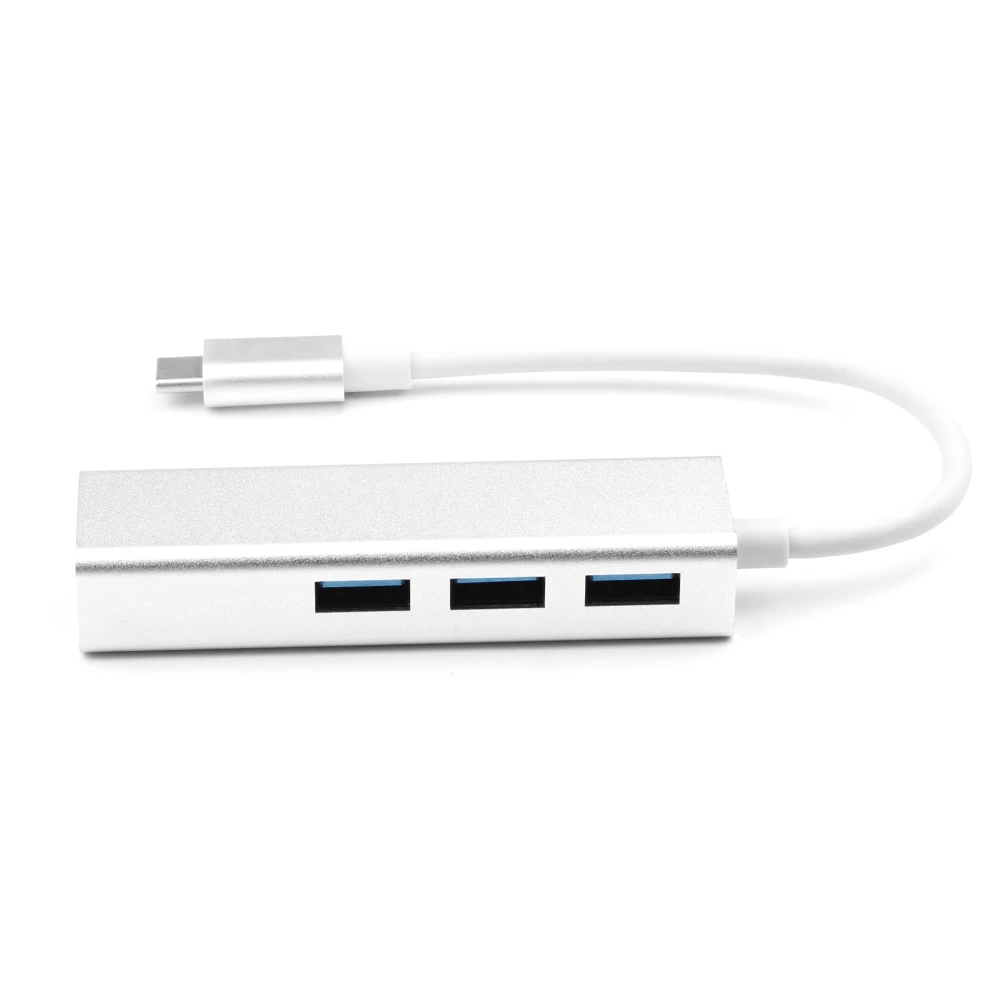 USB C на 3 порта USB разветвитель 3,0 концентратор type C Thunderbolt 3 для RJ45 100 Мбит/с Ethernet адаптер для Macbook Pro 13 15 16 дюймов