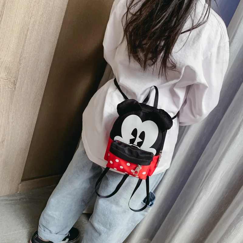 

Disney new kindergarten baby shoulder bag children's small backpack Messenger mini parent-child Mickey cute boys girls pockets