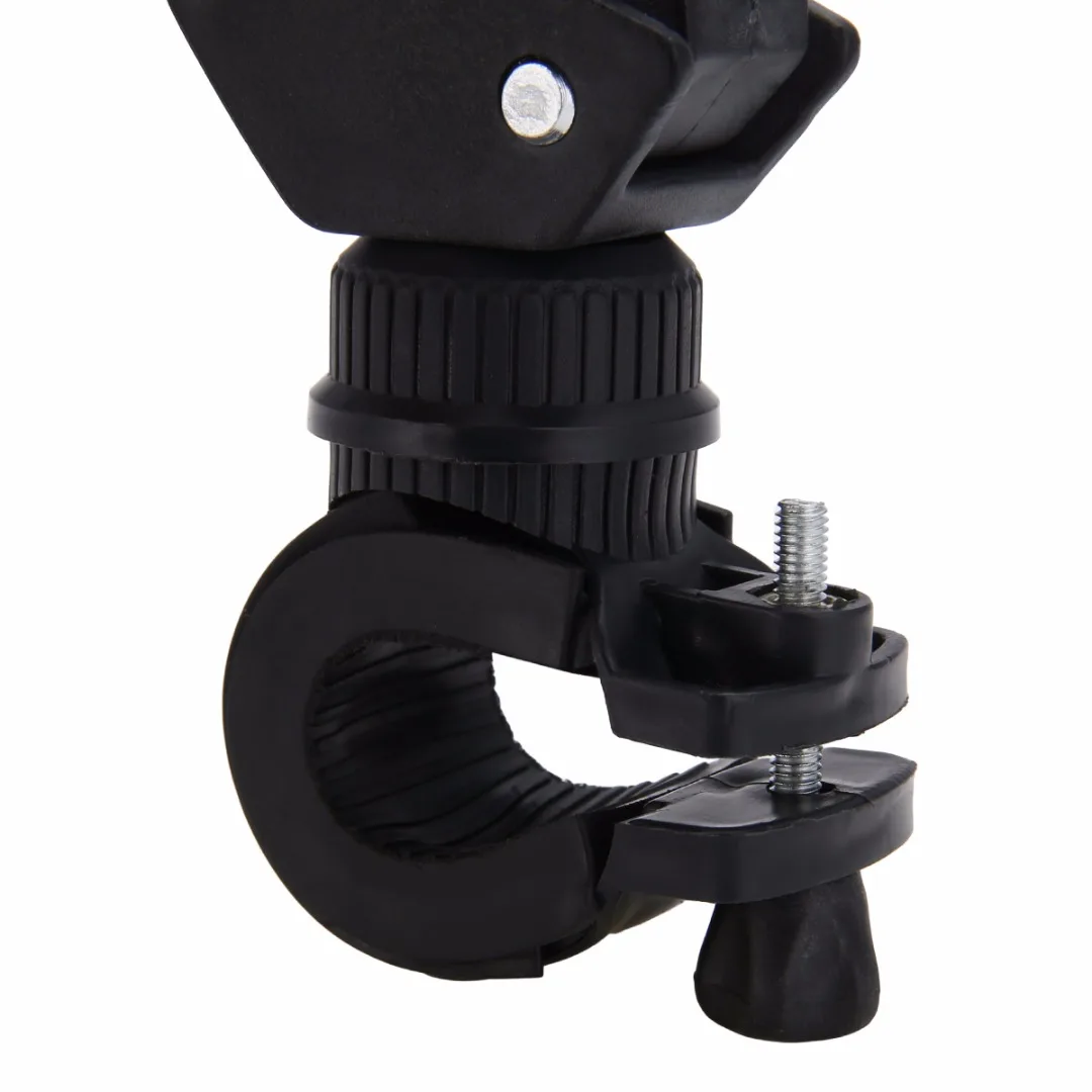 New Portable Bike Flashlight Holder 360 Degree Bicycle Bike Flashlight Bracket Clip Mount Clamp Holder Adjustable Black