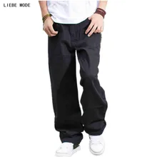 American Style Mens Plus Size Loose Fit Jeans For Men Straight Denim Baggy Jeans Pants Long Hip Hop Jeans Homme 38 40 42 44 46 American Style Mens Plus Size Loose Fit Jeans For Men Straight Denim Baggy Jeans Pants Long Hip Hop Jeans Homme 38 40 42 44 46