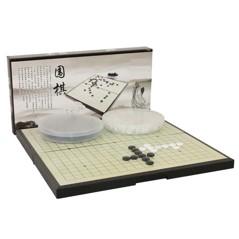 Resin Go Game Children Enlightenment Black And White Foldable Board For Chess Games Box Travel portable Chess Magnetic qenueson