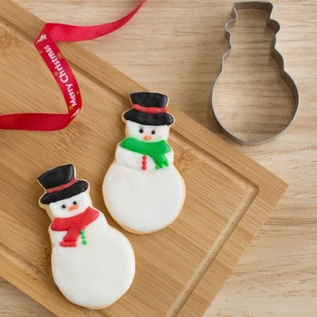 

Kitchen DIY Creative Christmas Series Stainless Steel Creative Cookie Mold Die Cut Mold Fondant Cake Mold Snowman Cutting A713