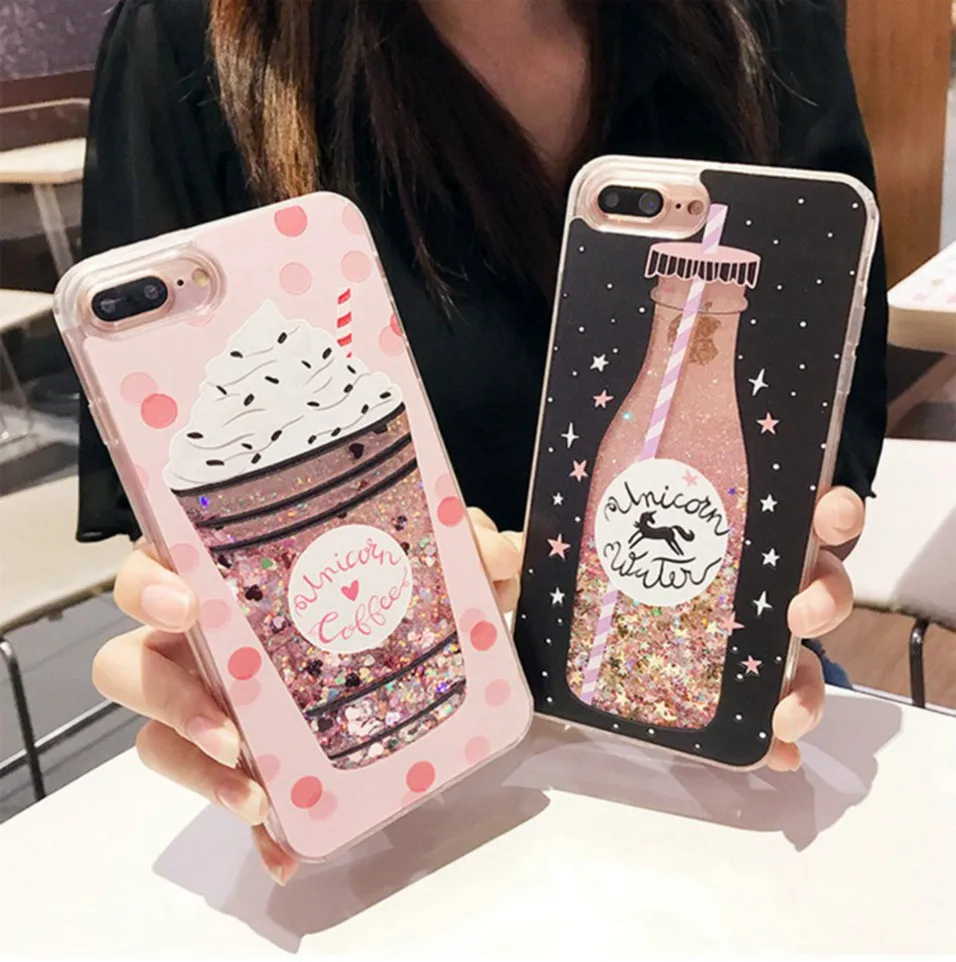 Icoque Liquid Fitted Cases For Xiaomi Redmi 4X Case Cute Xaomi Luxury Glitter Pink Quicksand Redmi4X Cover For 4A 4X Redmi Case (8)