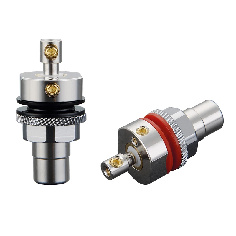 

4pcs Viborg RC102R Pure Copper Rhodium plated RCA Female Socket for Amplifier Speaker