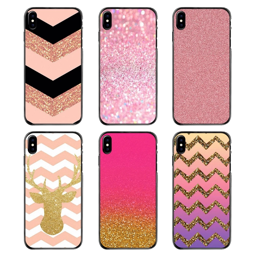 Phone Cover Bag Pink gold glitter sparkles Incredible chevron For Samsung Galaxy A3 A5 A7 A8 J1 J2 J3 J5 J7 Prime 2015 2016 2017 |