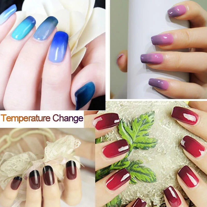 Yinikiz термо-Гель-лак для ногтей, меняющий температуру, с эффектом замачивания, с цветным эффектом, СВЕТОДИОДНЫЙ УФ-лак для ногтей