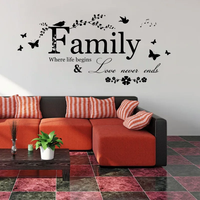 

Best selling popular living room bedroom foreign trade carved wall stickers warm decoration living room decals