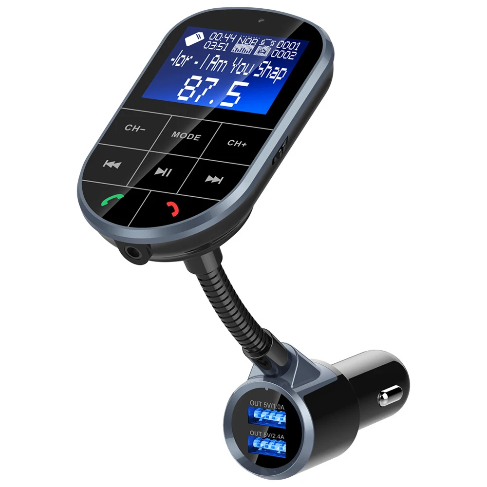 

Bluetooth Car Kit Hands FM Transmitter Wireless MP3 Music Playing LCD Displying Screen Dual USB Car Charger Voltage Detection