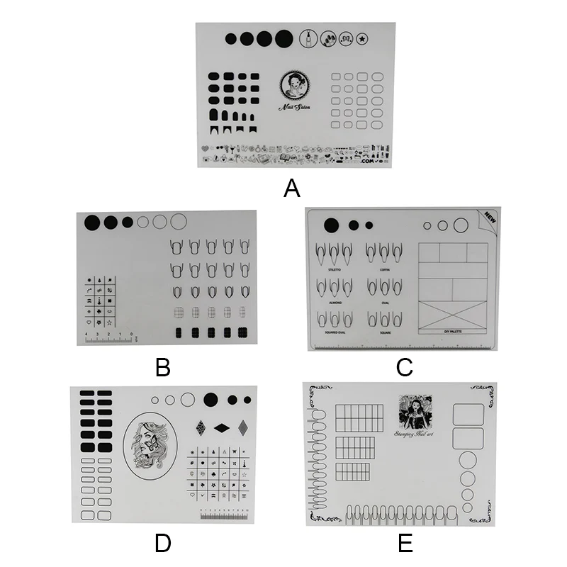 

New Professional Clear Silicone Stamping Decals Nail Art Plate Color Pat Washable Mat Table Transfer Tools 1PC