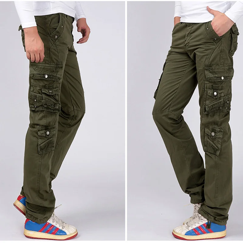 Мульти карман военный стиль армия камуфляж Cargo Pant Для мужчин/Для женщин Camo Jogger повседневные брюки из хлопка Pantalon брюки мужские