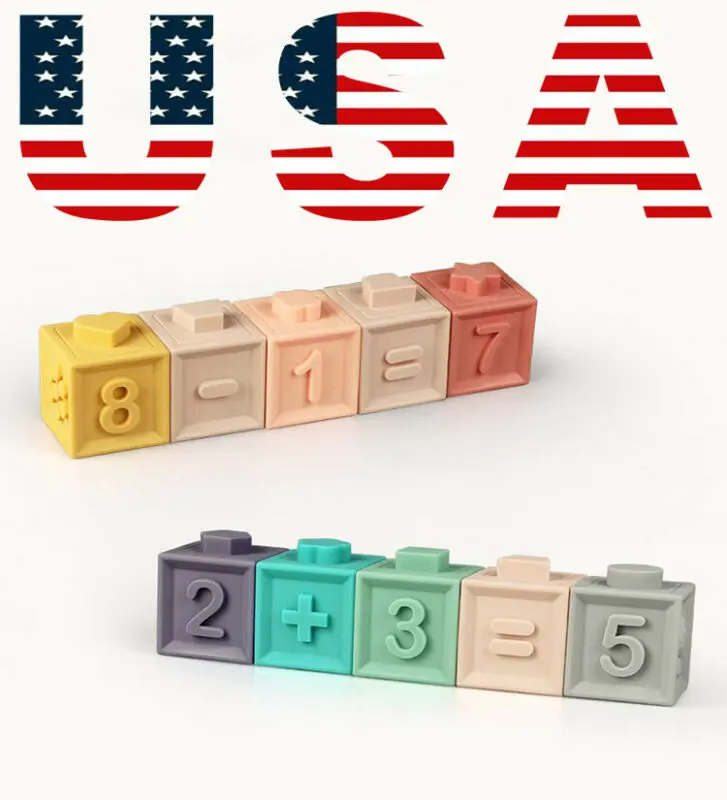 

6/12Pcs All Soft Building Blocks Construction Children Toys Educational Block Interconnecting Blocks