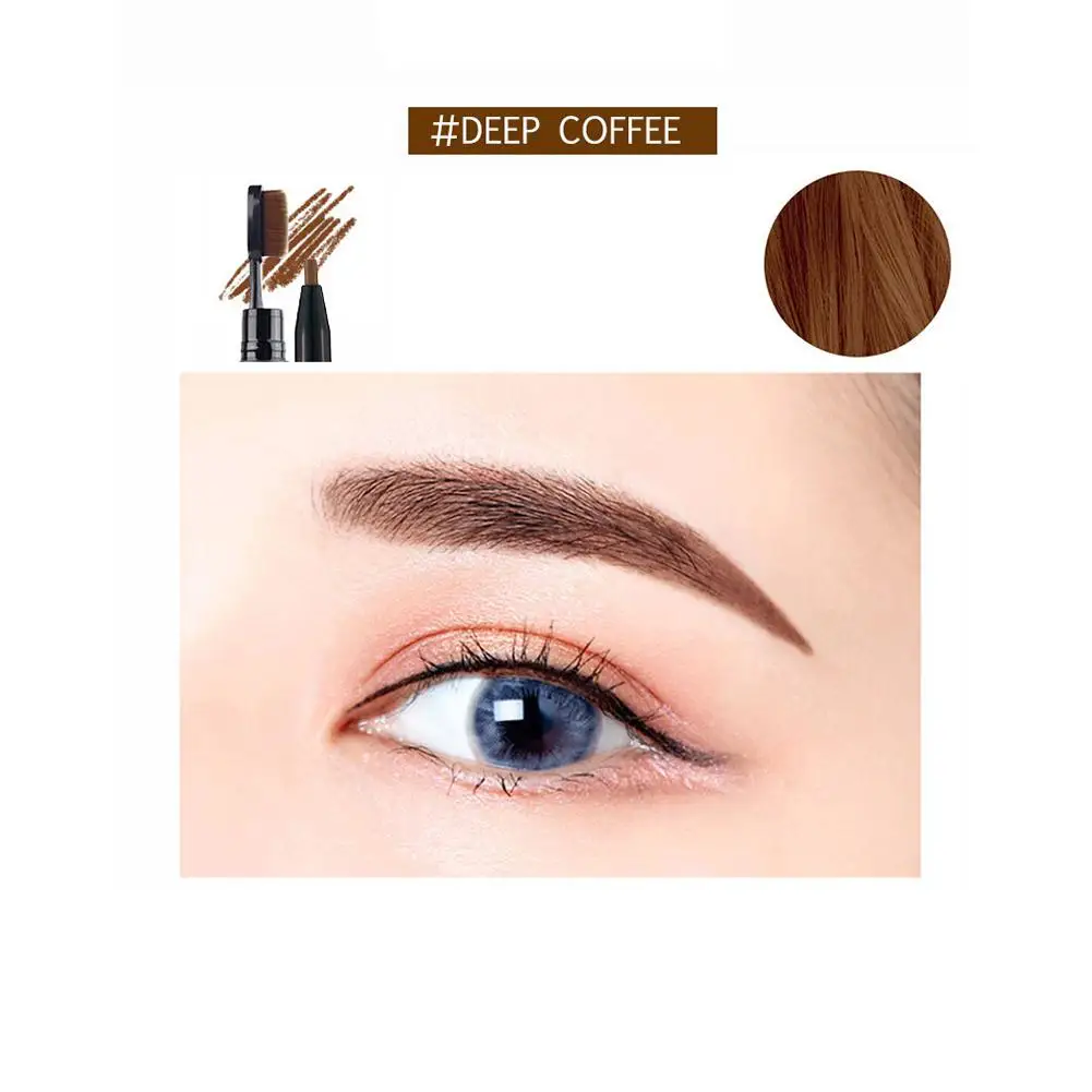HobbyLane Professional Dual Head Eye Brow Pencil Long Lasting Waterproof Eyebrow Pen with Eyebrow Brush Eyebrow Pencil Makeup - Цвет: 3