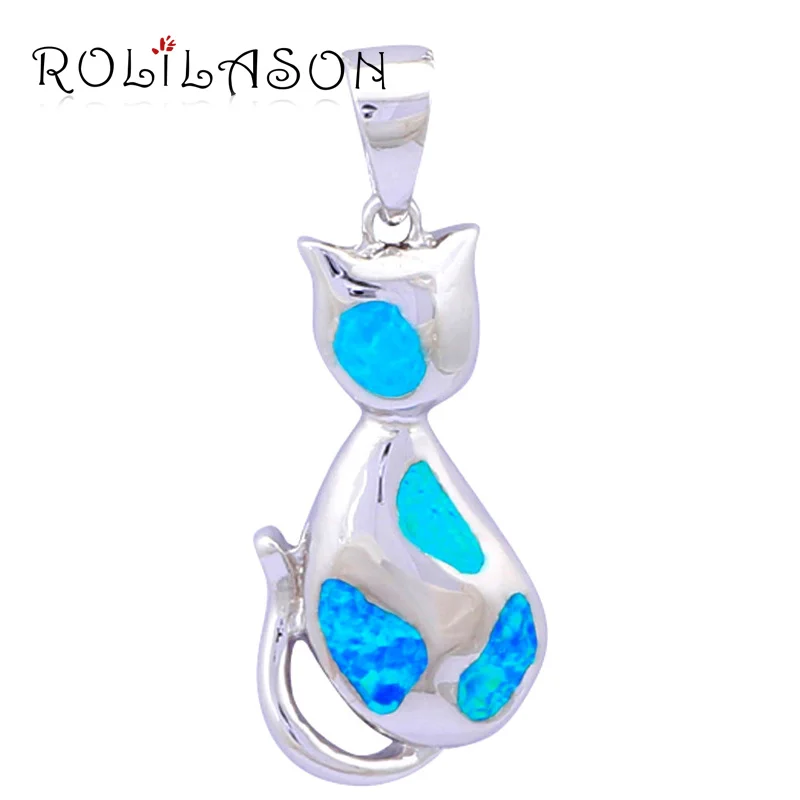 

New hot popular Blue fire opal pure silver 925 sterling silver necklace pendant gorgeous jewelry for women SP6