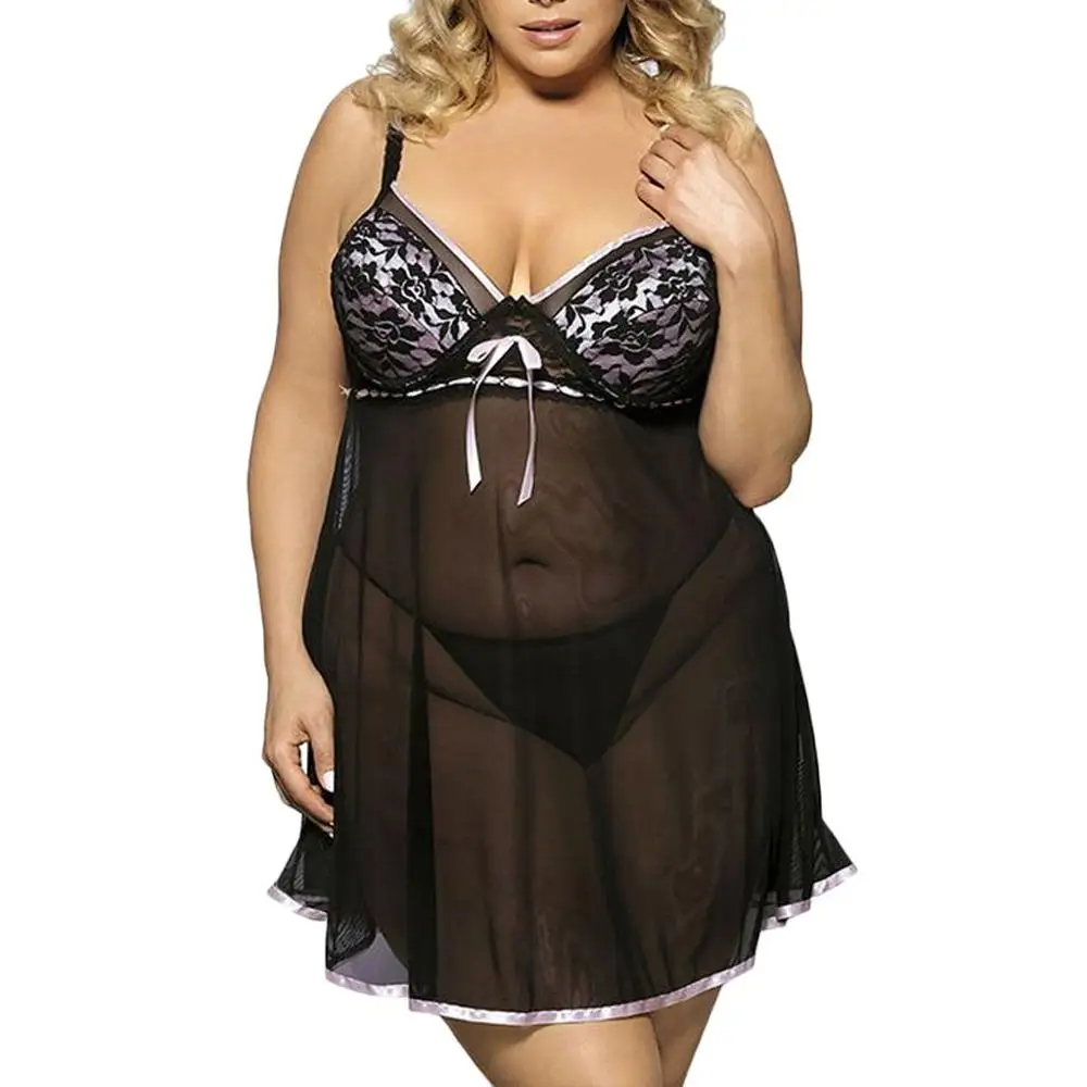 

Women Hot Sexy Lingerie Plus Size 6XL Perspective Lace Erotic babydoll Porno Sex Underwear lenceria mujer Baby doll Costumes